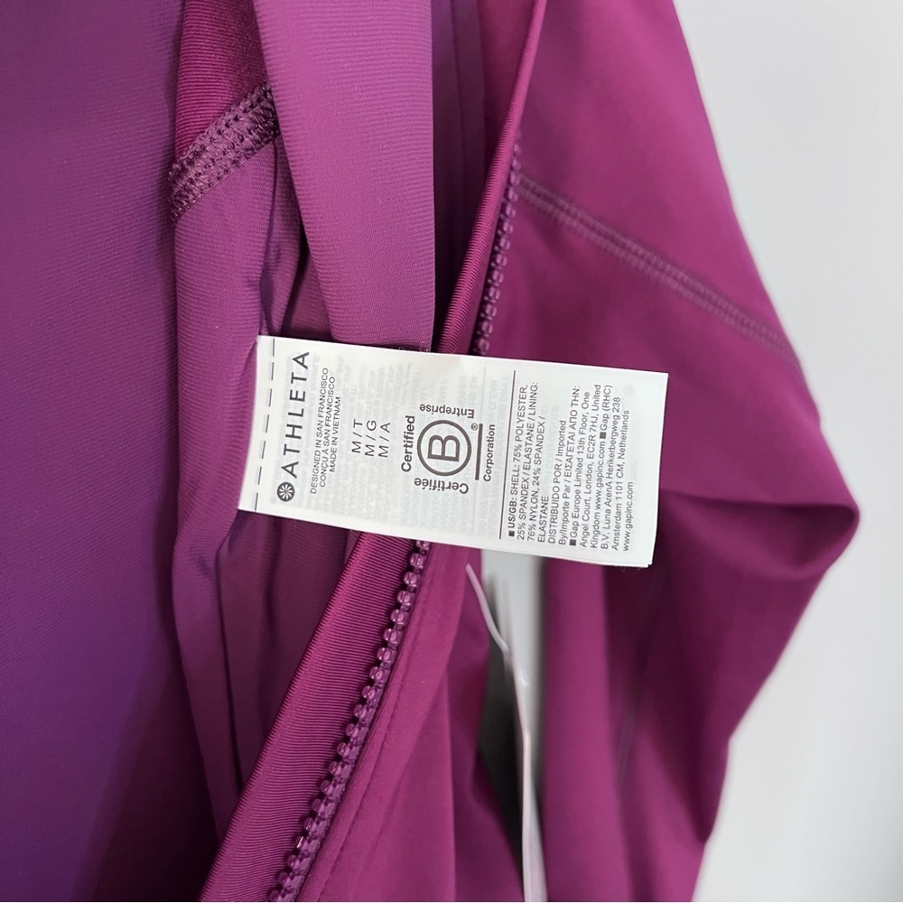 Athleta Sun Shield One Piece Rashguard Swimsuit | Purple | Size Medium Tall - Picture 8 of 9
